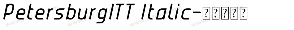 PetersburgITT Italic字体转换